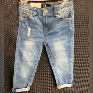 7 For All Mankind Light Blue Skinny Boyfriend Jeans